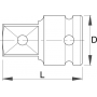 Adaptador vaso de impacto 3/4" - 1/2" Unior
